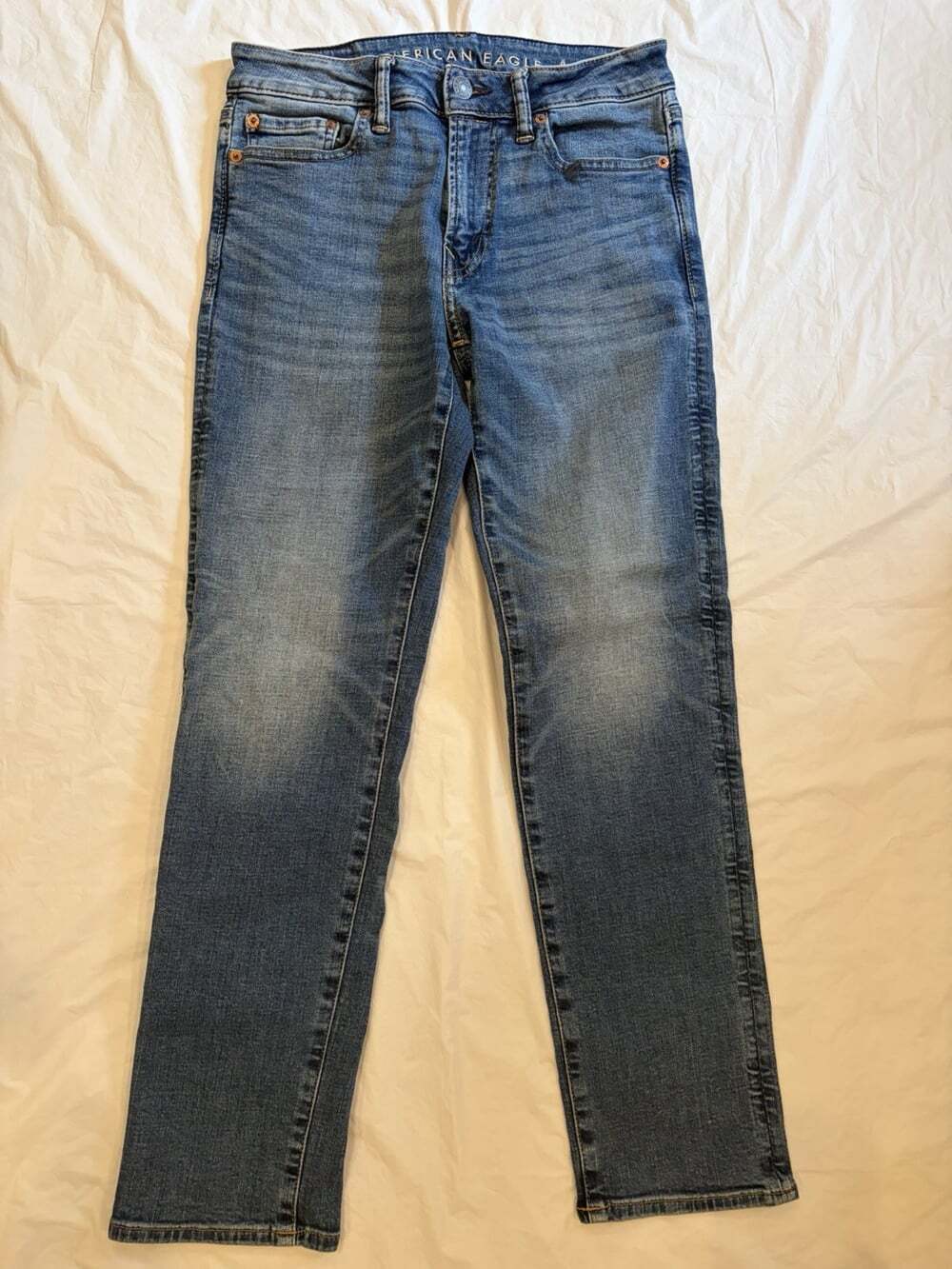 American Eagle Jeans Men's 30x30 Blue Med Wash Slim Straight Stretch